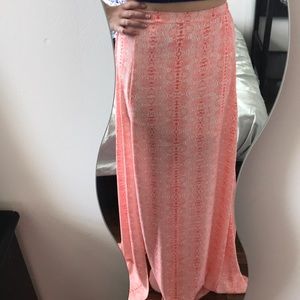 AKIRA Snake skin print Pink maxi Skirt